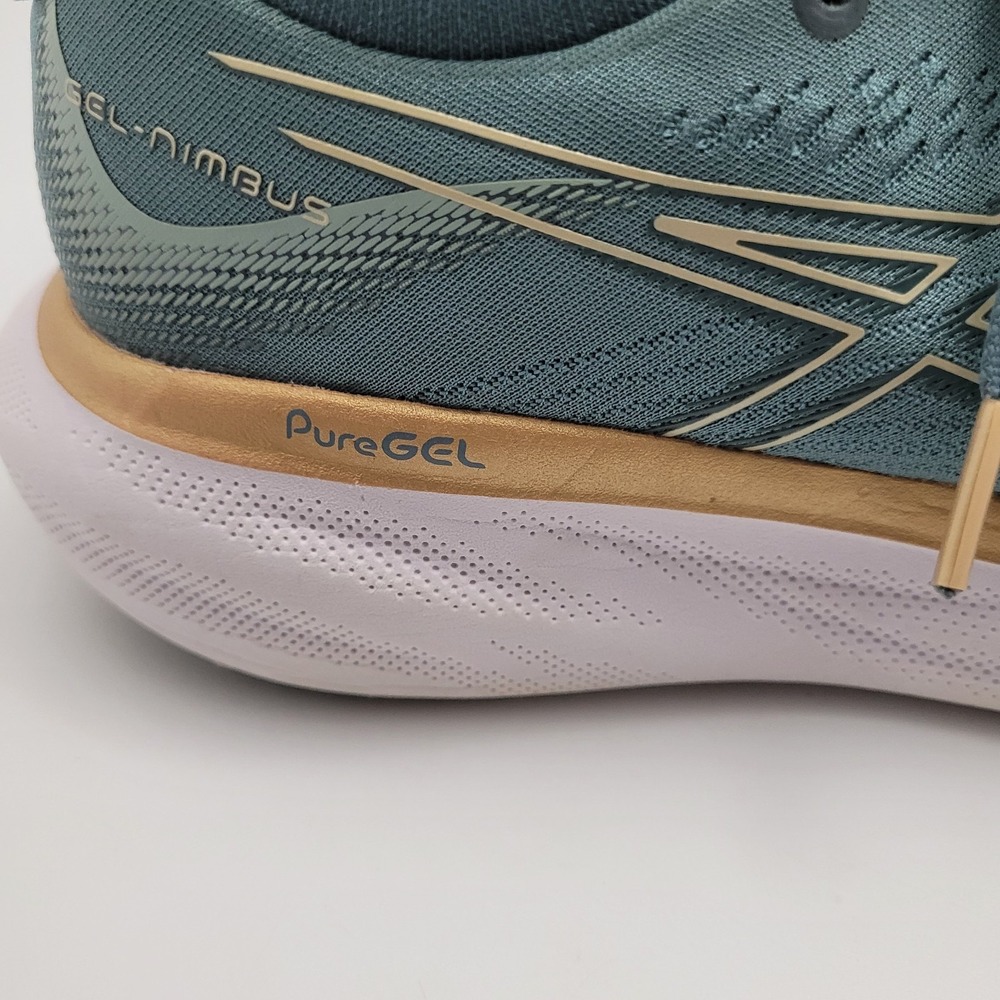 ASICS Gel-Nimbus 25 Running Shoes Women's 8.5 Trainers Foggy Teal Lace Up - Picture 3 of 14